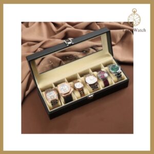 Hộp Đồng Hồ 6 Ngăn – Có Khóa Kéo Siêu Sang